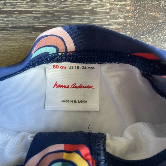 SOLD. Hanna Andersson Rainbow One-piece Rashguard bathing suit, 18-24M - Picture 4 of 4